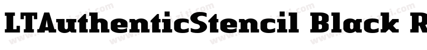 LTAuthenticStencil Black Regular字体转换